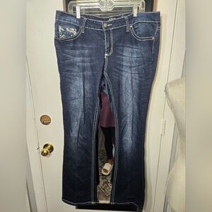Zco Jeans Premium Embellished Back Pockets Sz 18w